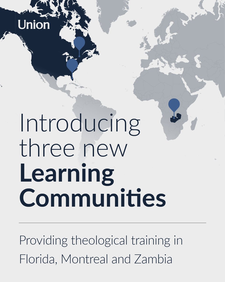 UnionTheology's tweet image. Our global network of Learning Communities is growing 🌍
This September sees the launch of three new groups in Florida, Montreal, and Zambia!
Looking for accessible, flexible and affordable theological training? Find your nearest Learning Community at ust.ac.uk