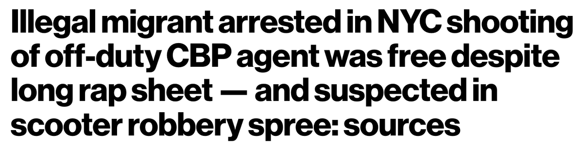 US_ShipOfState's tweet image. We turn to the City of New York, for today's episode of ... Profiles in Stupidity ...
──────────
The second illegal alien arrested over the shooting of an off-duty Customs and Border Protection officer was free despite a series of arrests — and is also a suspect in a…