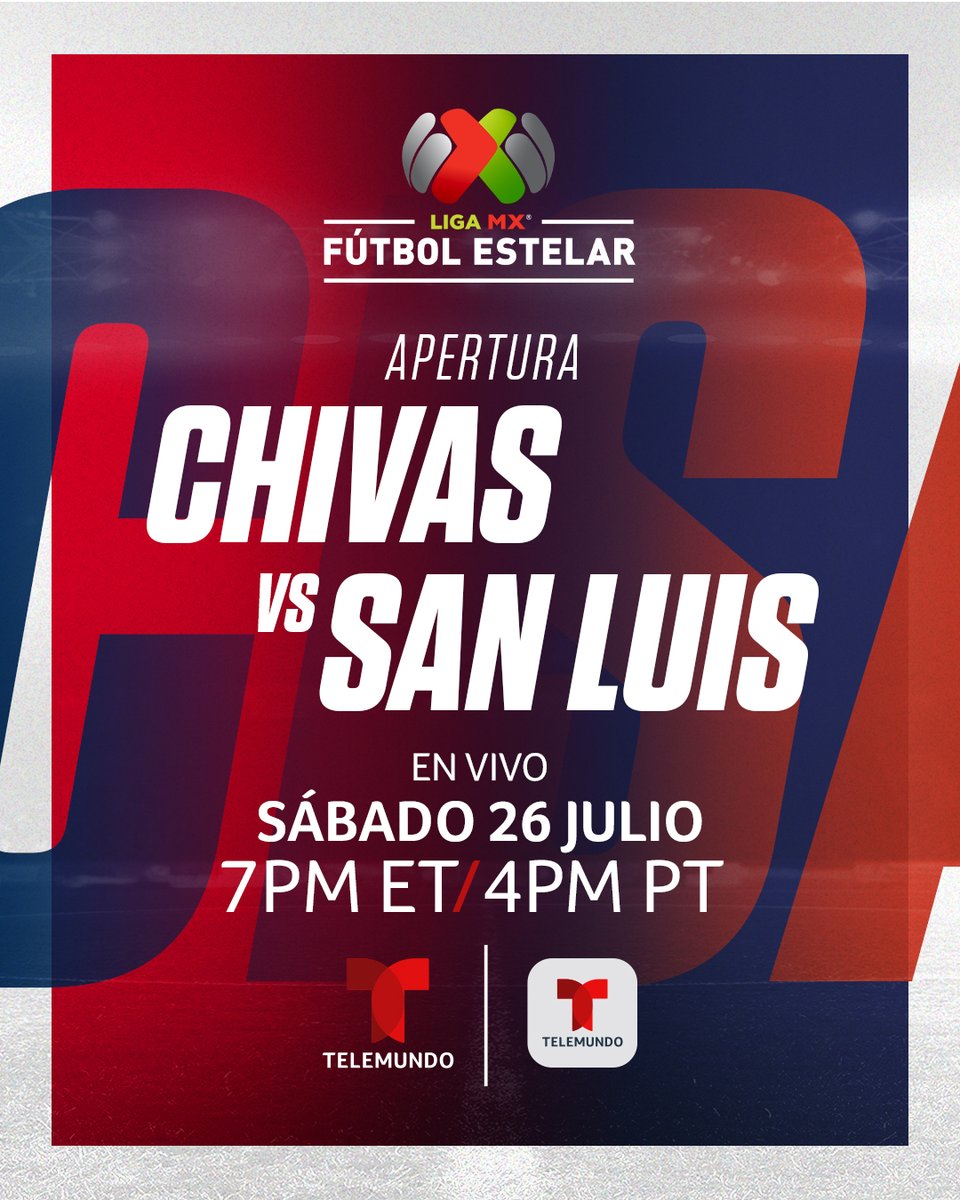 TelemundoSports's tweet image. El sábado: el Rebaño Sagrado 🐐se estrena en casa para el AP2025 🇲🇽
⚽️ Chivas 🔴🔵 vs. San Luis 🔵🟡
🎙️ @verockstar @Miguel_Gurwitz @jllopezsalido y @jorgedcalvo
⏰ 7pm ET / 4pm PT
📺 @Telemundo
📱 Telemundo APP ➡️ tlmdo.co/4m6XeGI
#LigaMXTelemundo #Chivas