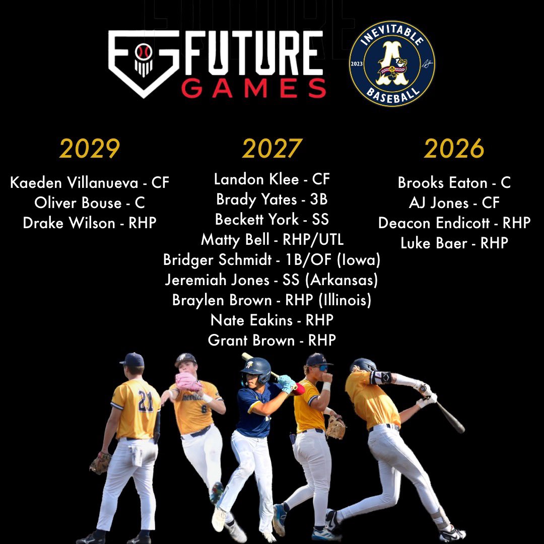 Inevitable Aโs (@nickherrinsas) on Twitter photo Best of luck to the 16 players representing our club in the <a href="/prepbaseball/">Prep Baseball</a> Futures Games in Georgia this week.
College coaches - DM / Text us with any questions about our guys!
#Inevitable Best of luck to the 16 players representing our club in the <a href="/prepbaseball/">Prep Baseball</a> Futures Games in Georgia this week.
College coaches - DM / Text us with any questions about our guys!
#Inevitable