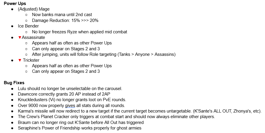 TheTruexy's tweet image. Tuesday's PBE patch notes. This patch is intentionally small as the weekend's megapatch settles.
We're focusing on bugfixes and tweaking roles to help Melee Fighters lategame.
Tomorrow is the last PBE patch before Launch, so expect more changes then!