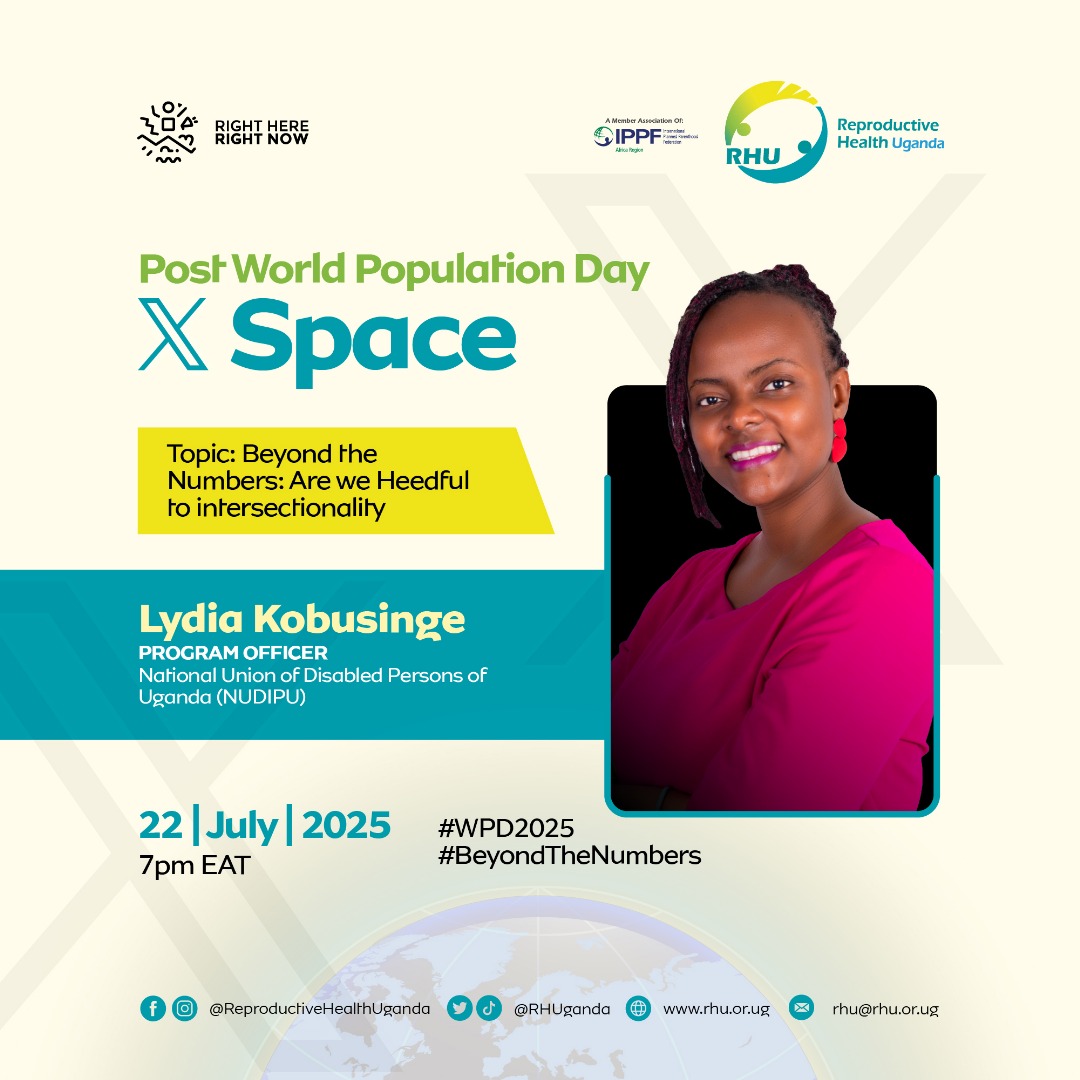 RHUganda's tweet image. How can we make SRHR services more accessible for persons with disabilities ?
Join in on the conversation as @lydia_kobusinge unpacks this with us.
#BeyondTheNumbers #WPD2025