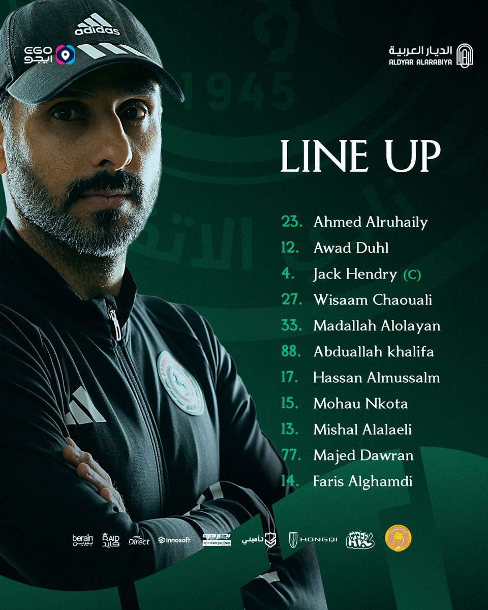 Our lineup for the first half of the friendly against Portimonense⤵️

#The_knights_camp💚❤️