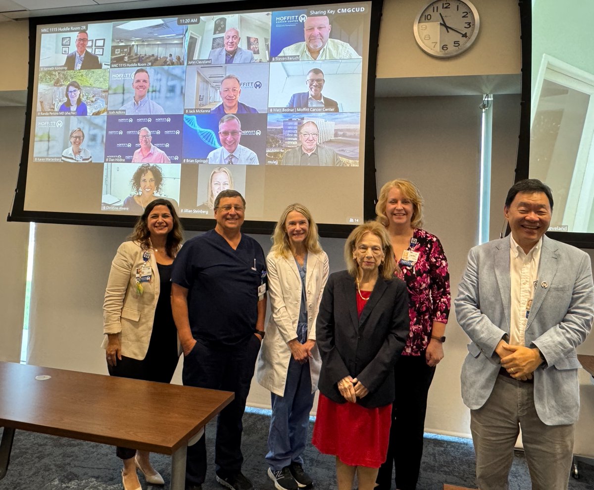 PatrickHwuMD's tweet image. Great spending time with our @MoffittNews Breast Oncology team during my latest listening tour. Their dedication to advancing care, driving research and leading clinical trials is impressive, and together we are working towards a goal to cut Florida’s #BreastCancer death rate in…