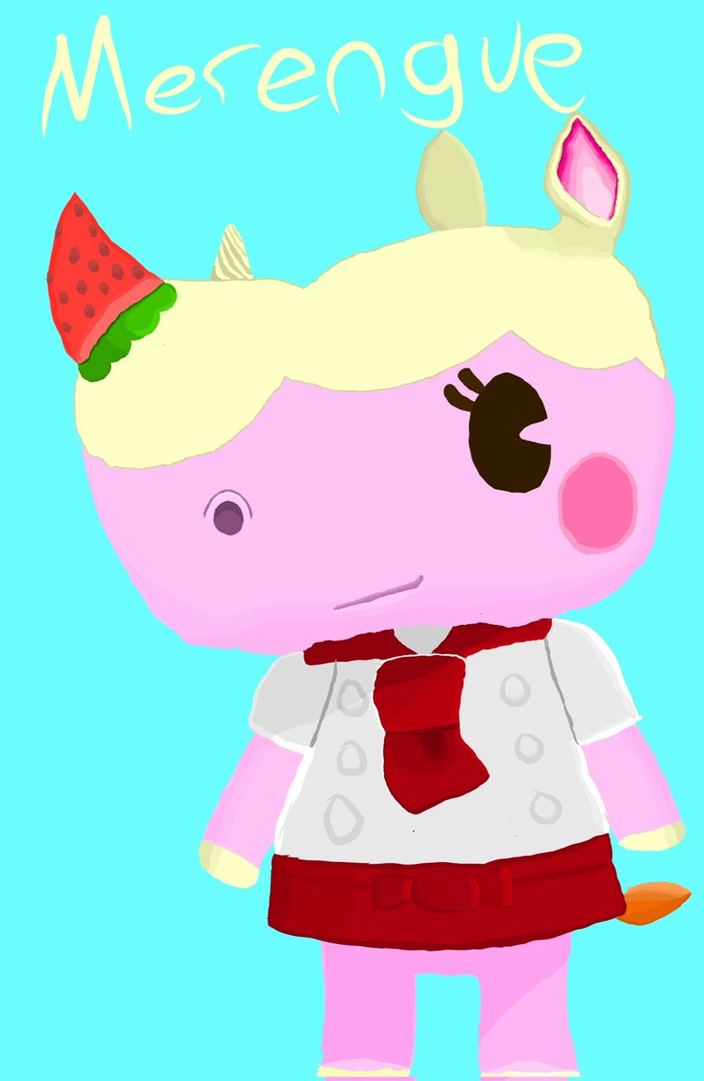 BeaconofNick's tweet image. I drew Merengue from Animal Crossing and I really like how she turned out