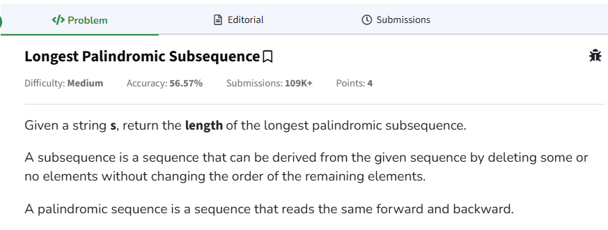 Sheetal Bajaj (@sheetal_11) on Twitter photo 🚀Day 113 of #gfg160 Challenge!
Solving problems from the GfG 160 Series !
🛠Solved Problem: "Longest Palindromic Subsequence".
Excited to continue this journey ➿🤞
<a href="/geeksforgeeks/">GeeksforGeeks</a>
#geekstreak2025 🚀Day 113 of #gfg160 Challenge!
Solving problems from the GfG 160 Series !
🛠Solved Problem: "Longest Palindromic Subsequence".
Excited to continue this journey ➿🤞
<a href="/geeksforgeeks/">GeeksforGeeks</a>
#geekstreak2025
