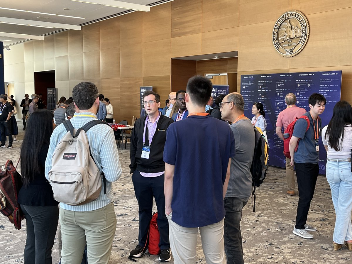 SandboxAQ's tweet image. @SandboxAQ, which showed up strong at GENAI WEEK 2025 in Silicon Valley.
On the AGI Stage, Ali Khodaei, SandboxAQ's VP of AI product, was joined by leaders from @Princeton , SitHub, Odyssey, and Reality Defender for “The Big Brain Theory: Scaling Agentic AI”, a conversation on…