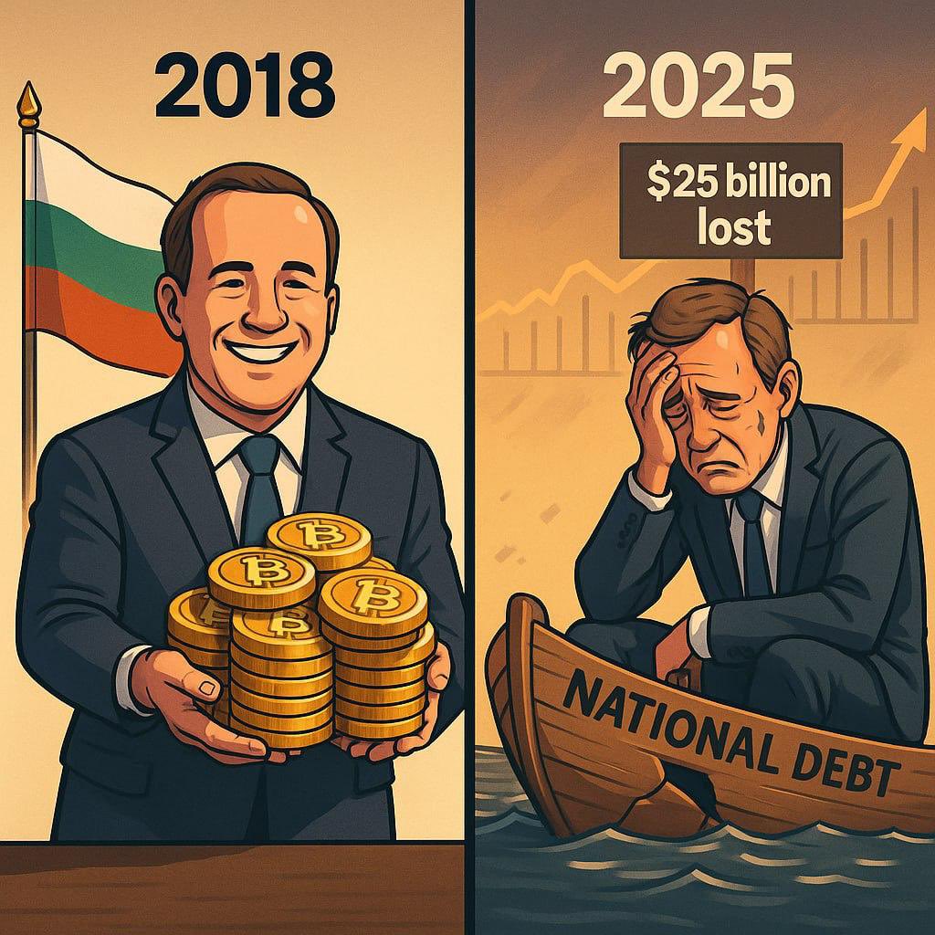 danielferdenand's tweet photo. Imagine the power of holding on! 💸 Bulgaria seized 213,500 BTC back in the day, but sold them in 2018. Fast forward to today, that would be worth a whopping $25+ BILLION!🤯 Enough to cover nearly 80% of Bulgaria's national debt! 😱 Talk about a game-changer! 🔥
#Crypto #BTCUSDT https://t.co/viejJtc3Td