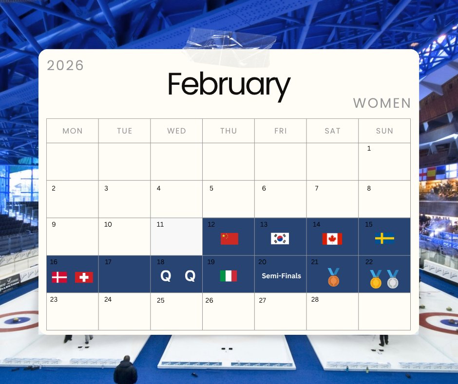 scottishcurling's tweet image. 𝐌𝐚𝐫𝐤 𝐲𝐨𝐮𝐫 𝐜𝐚𝐥𝐞𝐧𝐝𝐚𝐫𝐬... 🗓️

The graduates of @scottishcurling are getting ready to take @milanocortina26 by storm for @TeamGB, and @worldcurling have now confirmed the official match schedule!

worldcurling.org/2025/07/playin…