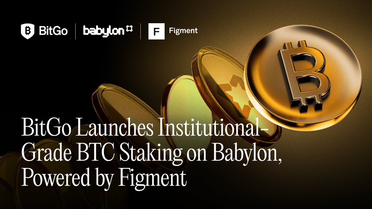 BitGo's tweet image. Institutional bitcoin staking is here! BitGo clients can now stake native $BTC on @babylonlabs_io directly from cold storage.
Powered by BitGo’s regulated custody and @Figment_io staking infrastructure, this unlocks secure rewards on idle BTC.
Start staking today:…