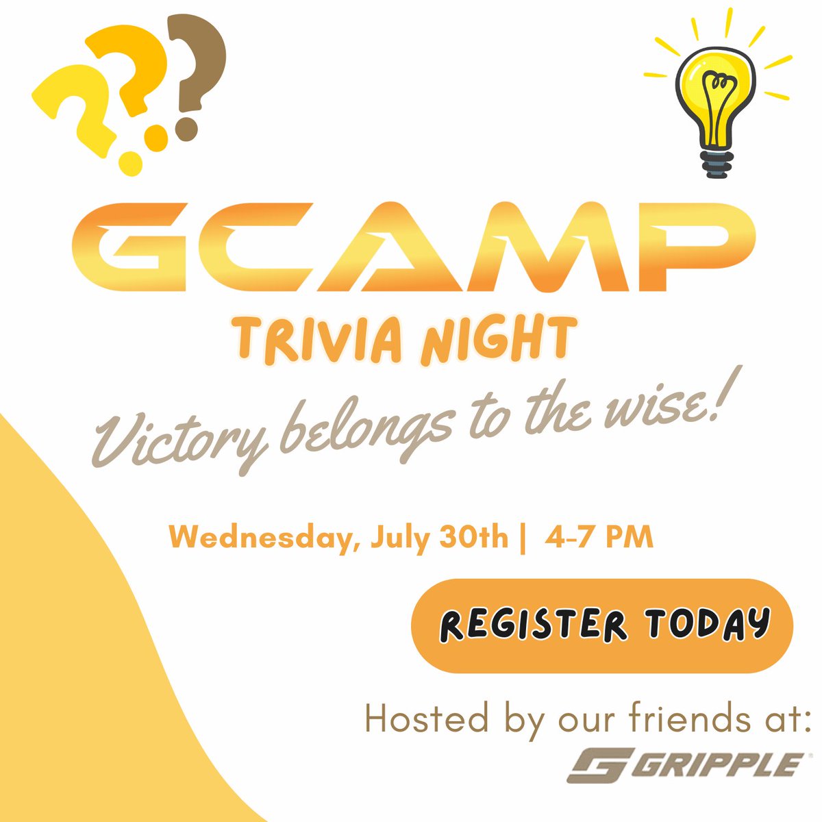 GCAMP's summer student tours may be over, but the summer fun is not! 😎  Join us next week 7/30 for the GCAMP Trivia Night Fundraiser! web.viaassn.org/atlas/events/9…