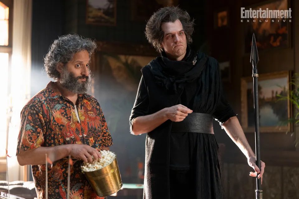 updatespercy's tweet image. Jason Mantzoukas and Timothy Simons in Season 2 of #PercyJackson & the Olympians.