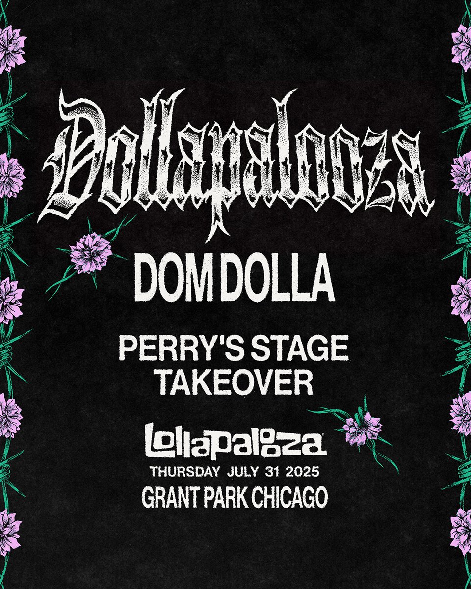 domdolla's tweet image. I finally handed in my homework… DOLLAPALOOZA set times are here 📖 if you have any complaints about the set times, feel free to meet me at my stage to discuss in person 🤓 @lollapalooza