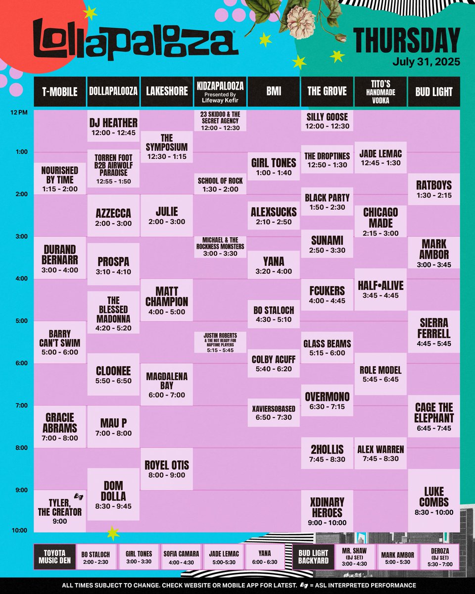 domdolla's tweet image. I finally handed in my homework… DOLLAPALOOZA set times are here 📖 if you have any complaints about the set times, feel free to meet me at my stage to discuss in person 🤓 @lollapalooza