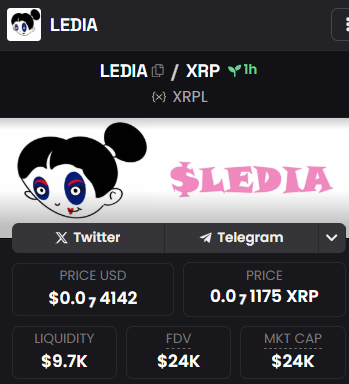 $LEDIA DEX PROFILE IS UPDATED

dexscreener.com/xrpl/4c4544494…

$XRP #LEDIA $LEDIA #XRP #XRPL