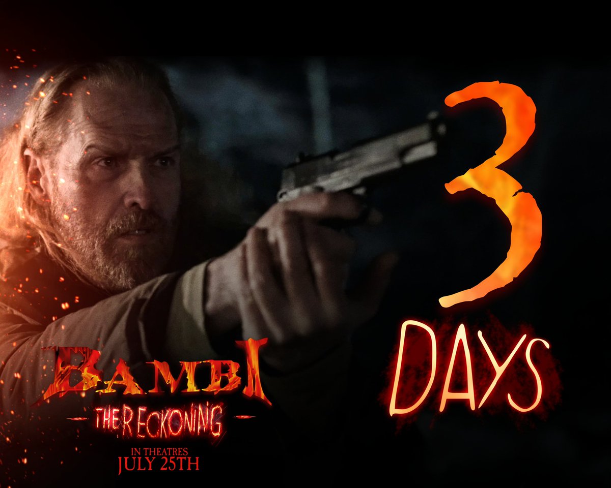 Bambi_horror's tweet image. The wait is almost over. 3 DAYS until Bambi trots into theaters!