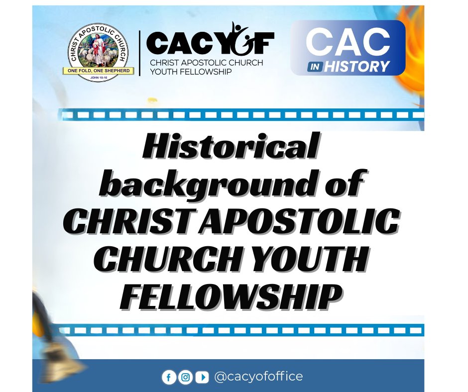 cacyofoffice's tweet image. #TuesdayInHistory
𝐇𝐈𝐒𝐓𝐎𝐑𝐈𝐂𝐀𝐋 𝐁𝐀𝐂𝐊𝐆𝐑𝐎𝐔𝐍𝐃 𝐎𝐅 𝐂𝐇𝐑𝐈𝐒𝐓 𝐀𝐏𝐎𝐒𝐓𝐎𝐋𝐈𝐂 𝐂𝐇𝐔𝐑𝐂𝐇 𝐘𝐎𝐔𝐓𝐇 𝐅𝐄𝐋𝐋𝐎𝐖𝐒𝐇𝐈𝐏
Read more at cacyof.org/about-us/
#CACInHistory #cacyofoffice #CACYouthFellowship #KingsAndPriests