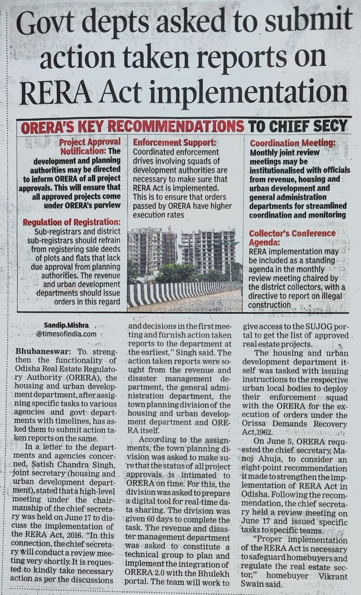 bpradhanodisha's tweet photo. Thank you @SecyChief,

Strict implementation of RE(R&amp;D)Act means a world to the Home Buyers of the state.

🙏 https://t.co/e4pM0NkB2d