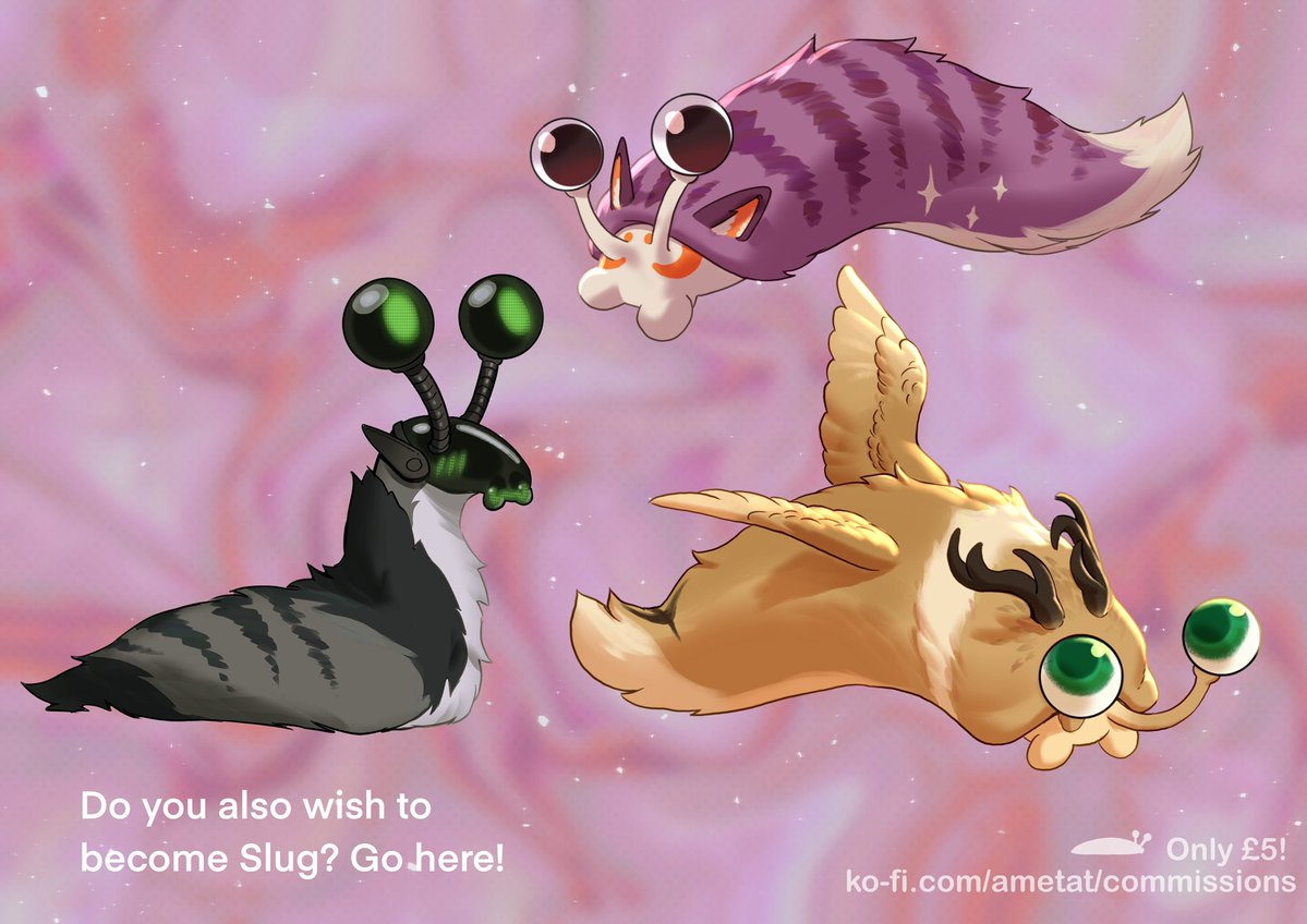 Ametat2's tweet image. Sluggos batch thirty one!! Only 7 more slugs to go until 💯 xD
