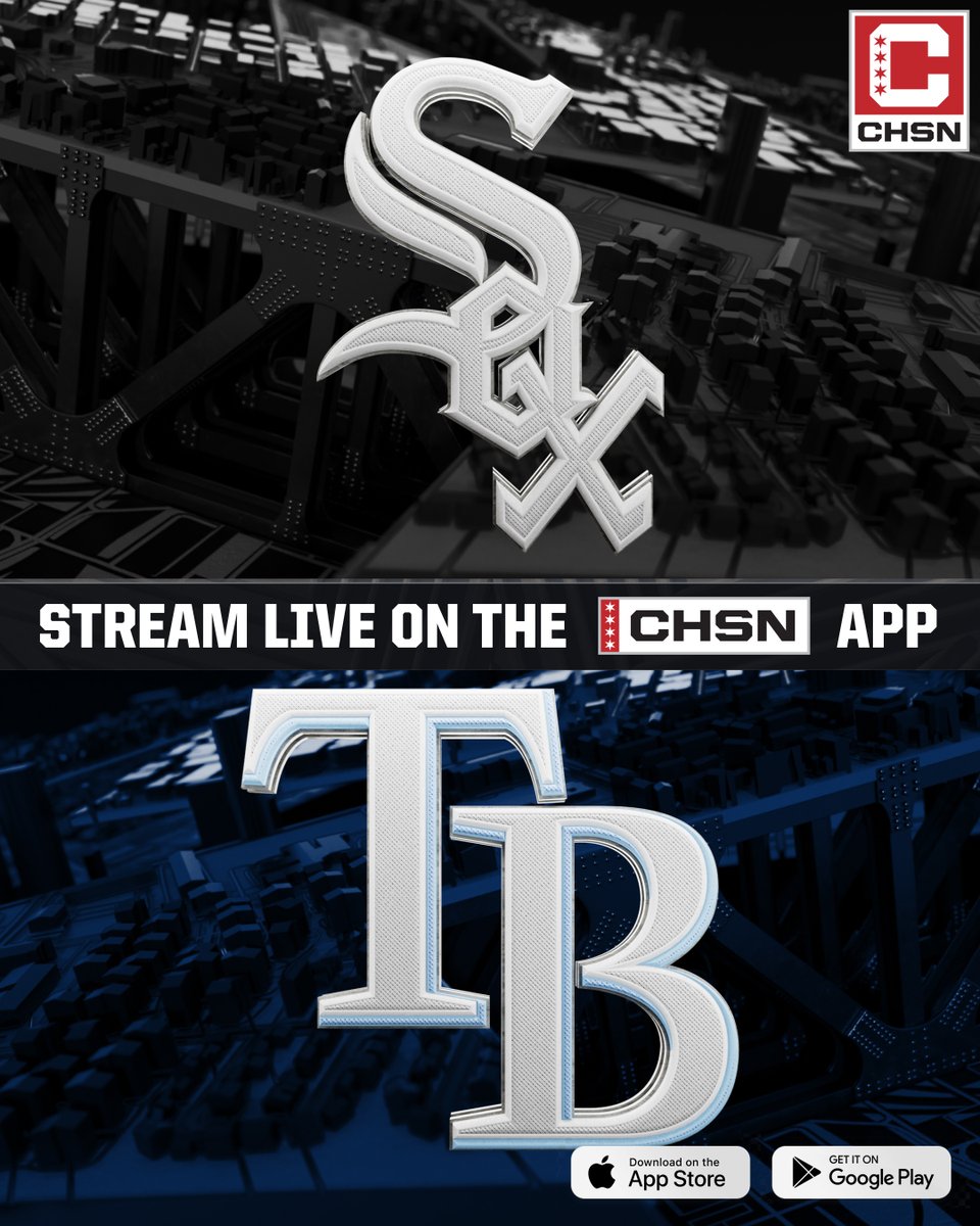 CHSN_WhiteSox's tweet image. Game ✌️ in Tampa.
White Sox Countdown Live: 5:30pm CT
First Pitch: 6:05pm CT
STREAM ➡️ bit.ly/4j2FXgt