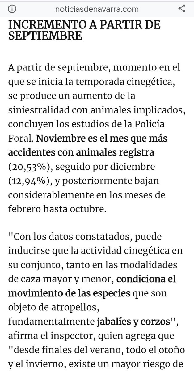 Los cazadores, que presumen de evitar accidentes de tráfico por la irrupción de animales en carreteras, son en realidad los principales responsables de los mismos. En su sangriento haber tenemos la muerte de millones de estas criaturas por diversión y de no pocos humanos.