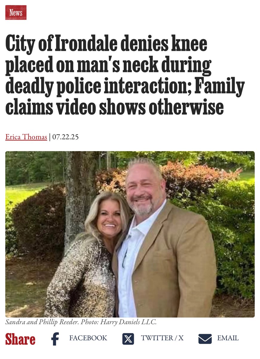 1819News's tweet image. The family held a press conference Monday, stating that what police have released is not the truth. Sandra Reeder claimed an officer had his knee on Reeder's neck for three minutes.
🔗 1819news.com/news/item/iron…