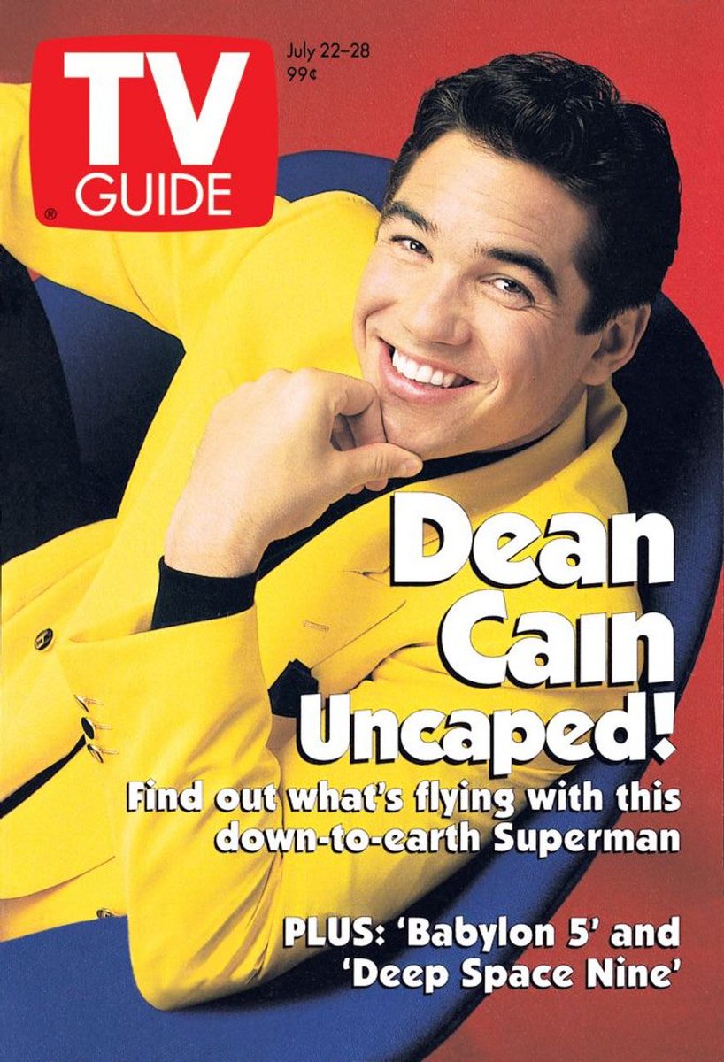 DeanCainUpdates's tweet image. 30 years ago today, @RealDeanCain was on the cover of TV Guide for the week of July 22 to 28, 1995 📺🗓️