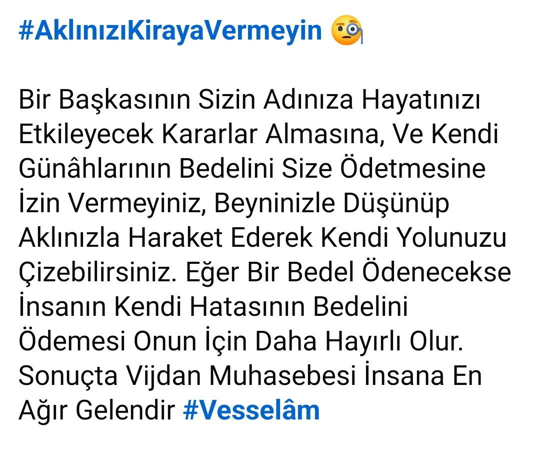 #AklınızıKirayaVermeyiniz 🇹🇷