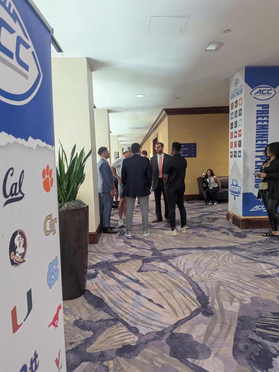 _DavidRumsey's tweet image. Pretty fun scene here at ACC media days, a trio of NFL legends chopping it up: Andrew Luck (Stanford GM), Ron Rivera (Cal GM), and former Panthers LB Luke Keuchly.