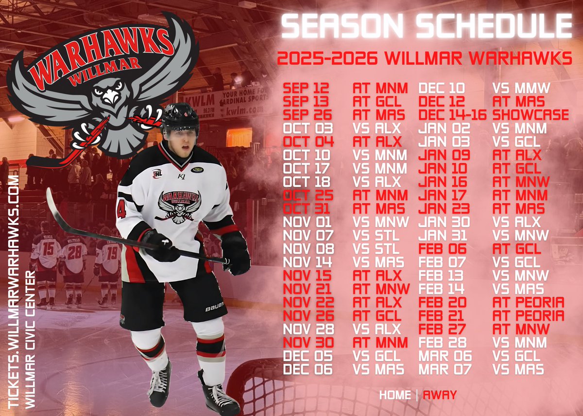2025-2026 WarHawk Schedule