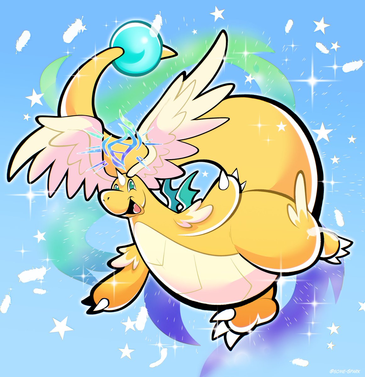 Somee_spark's tweet image. I really love Mega Dragonites new look