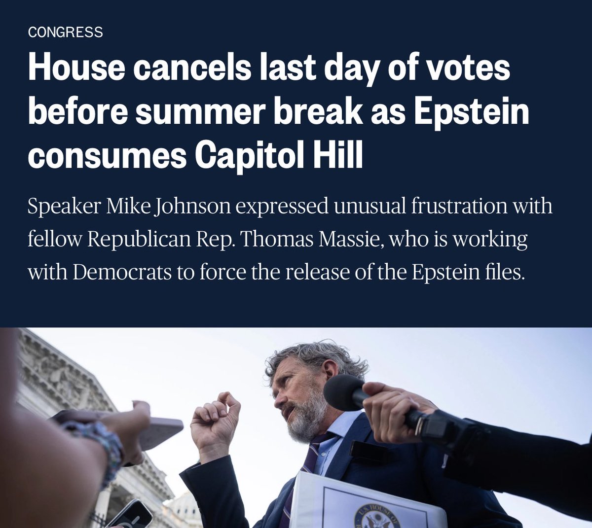 tify330's tweet image. “To avoid embarrassing votes on Epstein, Republicans decided to recess the committee and not attempt to pass a rule for bills this week.”
This makes them look more complicit in the WH/DOJ cover-up of the files. Release the files..