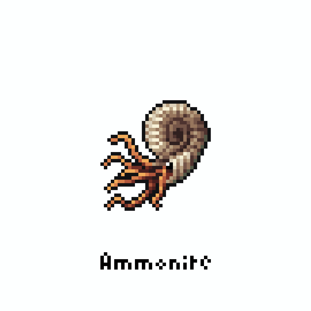 yofca13's tweet image. アンモナイト / Ammonite

#pixelart #illustration #ドット絵