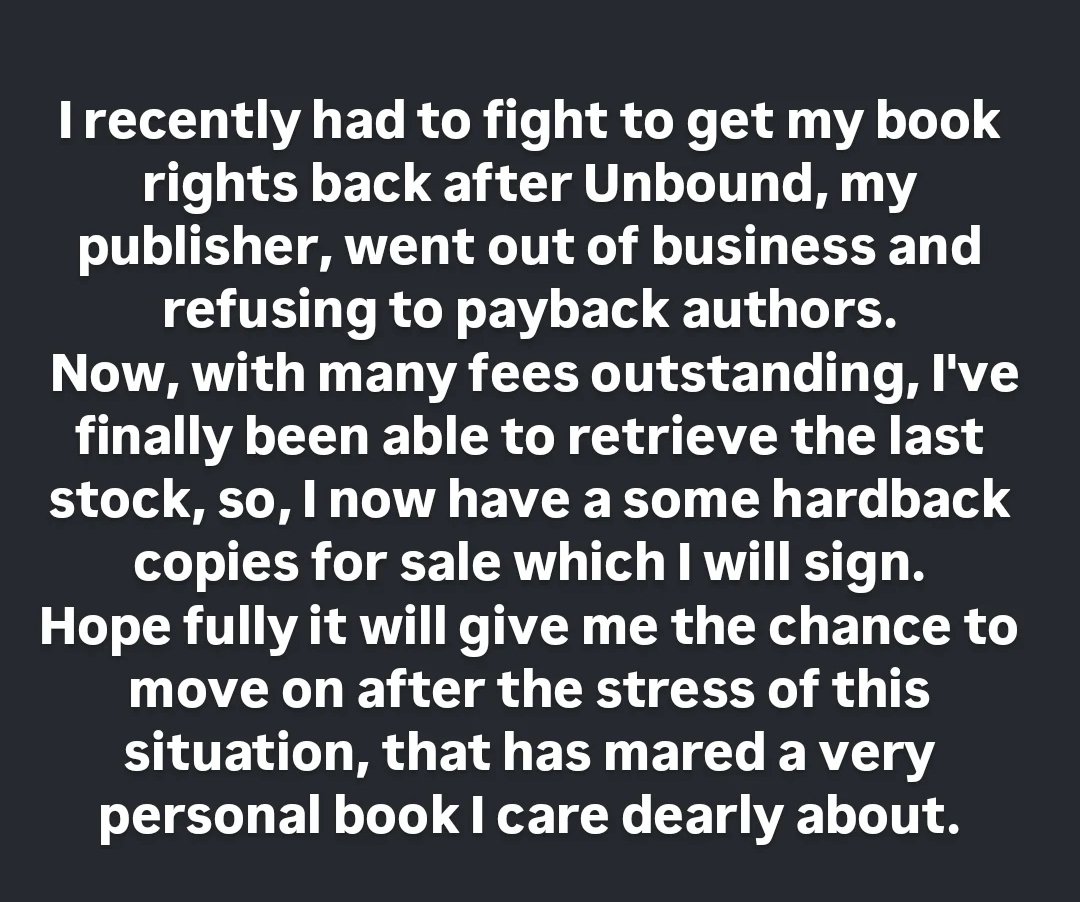 eliistender10's tweet image. I just added a new item to my Shop!
Limited Edition Signed Hardback copies of One Hundred and Fifty-Two Days for just £10 free postage!
ko-fi.com/s/dc8665d452