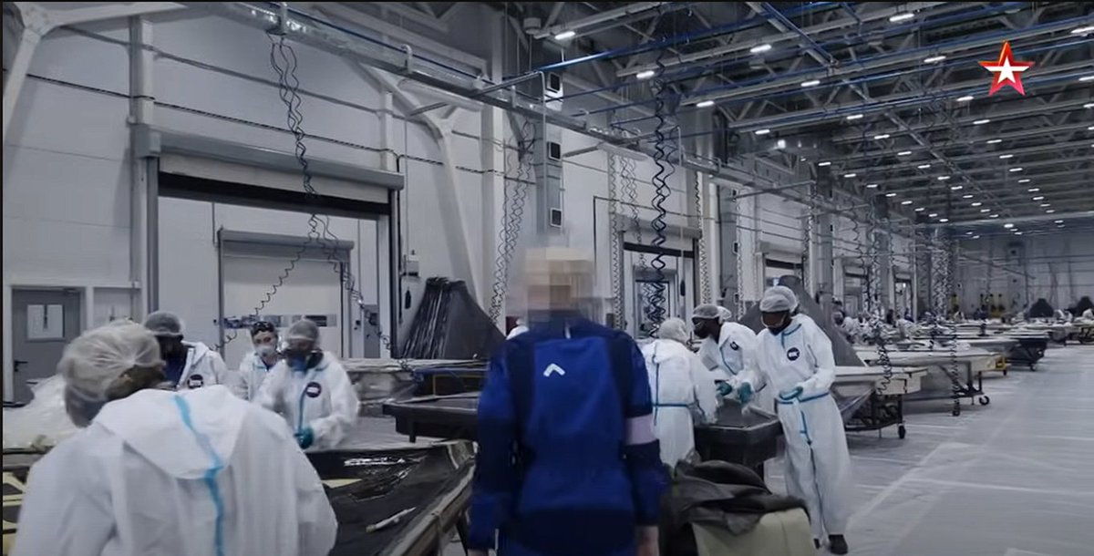 TheGoodISIS's tweet image. The Zvezda video also shows visual confirmation that Alabuga Start foreign female workers, primarily from Africa, are building Shahed 136 airframes. Building the airframe is a labor intensive job that can expose workers to hazardous chemicals and materials. This is particularly…