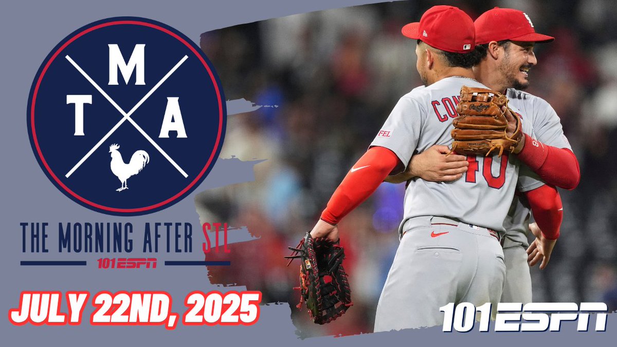 101espn's tweet image. Today on the @TMASTL podcast
- #STLCards won last night & trade deadline talk
- Gabe DeArmond of @PowerMizzoucom on all things #MIZ
- @MWellington3906 in-studio filling in for Martin
Podcast presented by the Schaefer Door Company:
101espn.com/shows/the-morn…