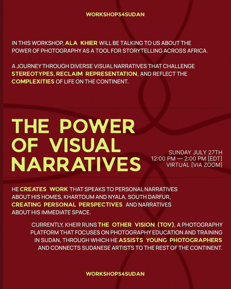 Long before the Sudanese revolution, and the visual renaissance it sparked, Sudanese photographers were already crafting rich, intimate portals into the country’s people, cultures and histories 📸🇸🇩 #Workshops4Sudan #SudaneseCulture