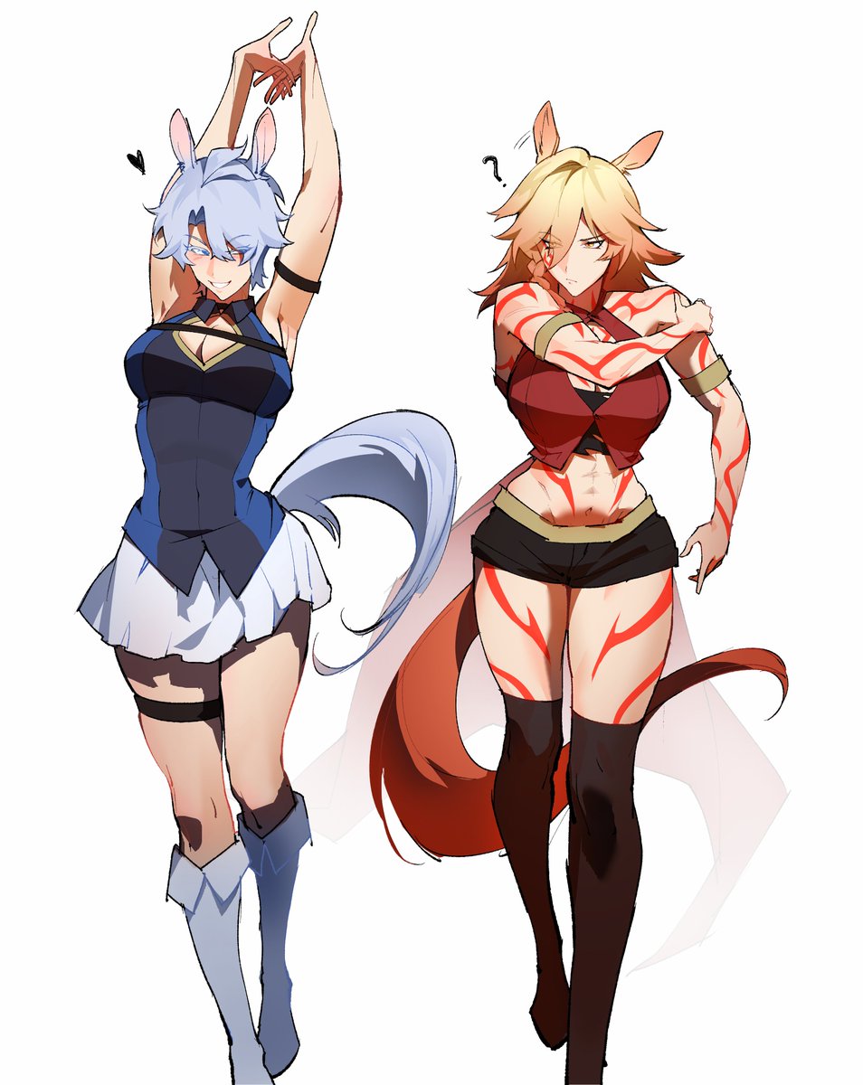 borgerchorger's tweet image. I fell for the horse bait. Mydei and Phainon as umamusume girls #myphai #phaidei