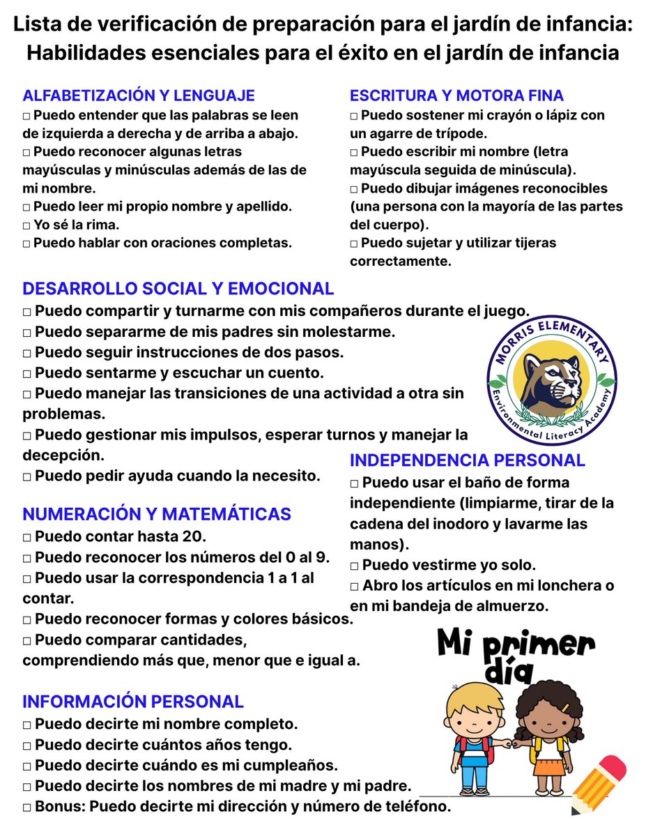 Looking forward to meeting all of our Kindergartners as they begin their academic journey! Here are a few helpful tips that will help kick start their new year! ⭐️