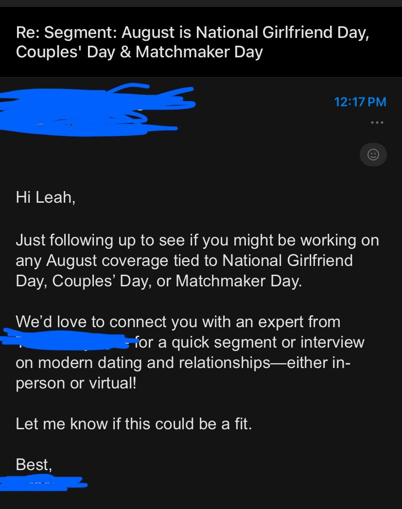 LeahVredenbregt's tweet image. My inbox chose violence today…
Casually reminding me I will NOT be celebrating Ntl GF day or couples day this year