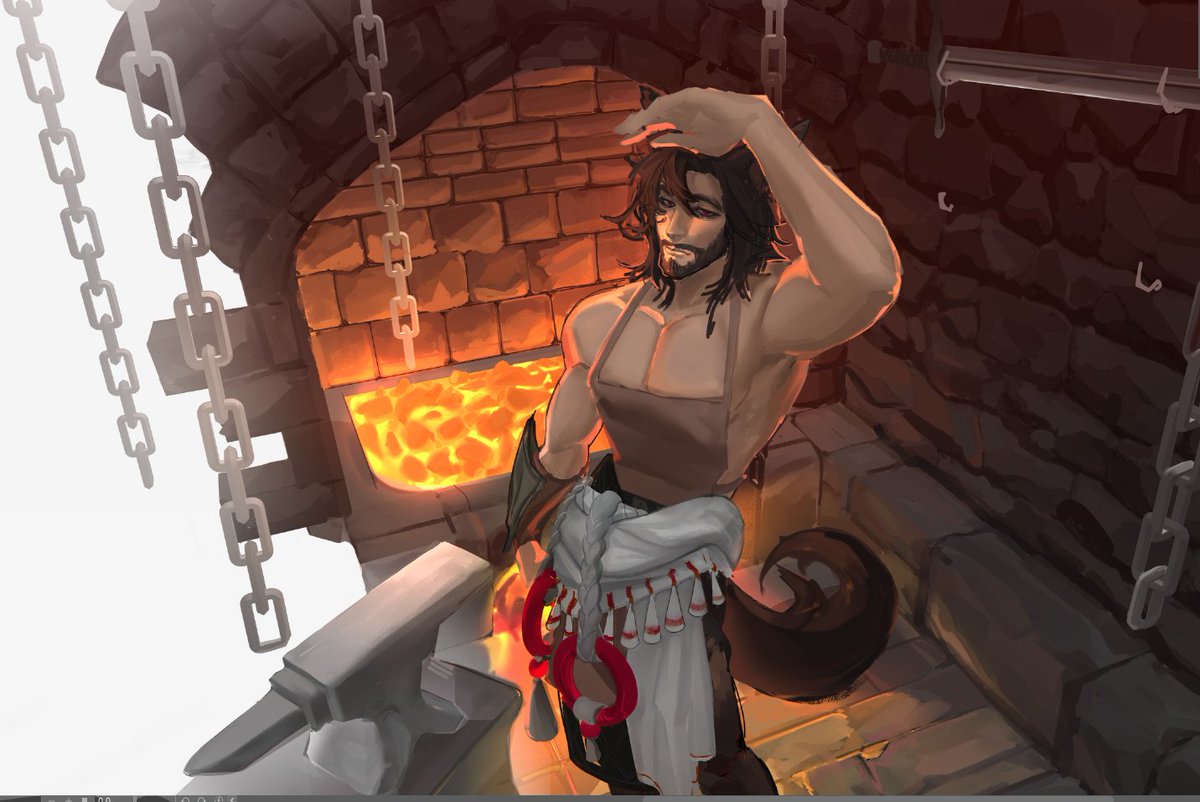 gralianz's tweet image. not done but.... im tired #painting
