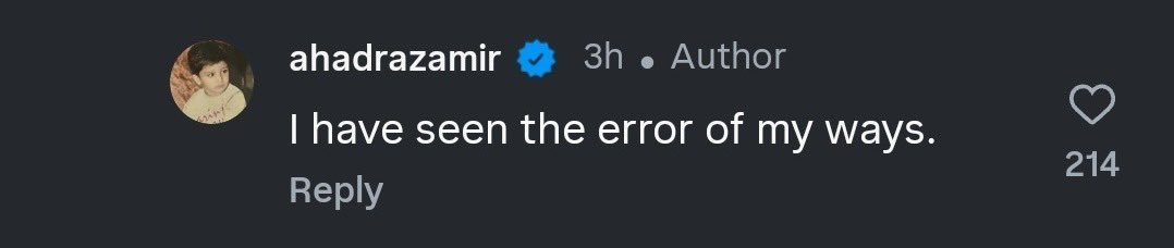 talhasversion's tweet image. sometimes it shocks me how cleverly ahad replies to us he’s so entertaining who’s doing it like him 🫶🏻