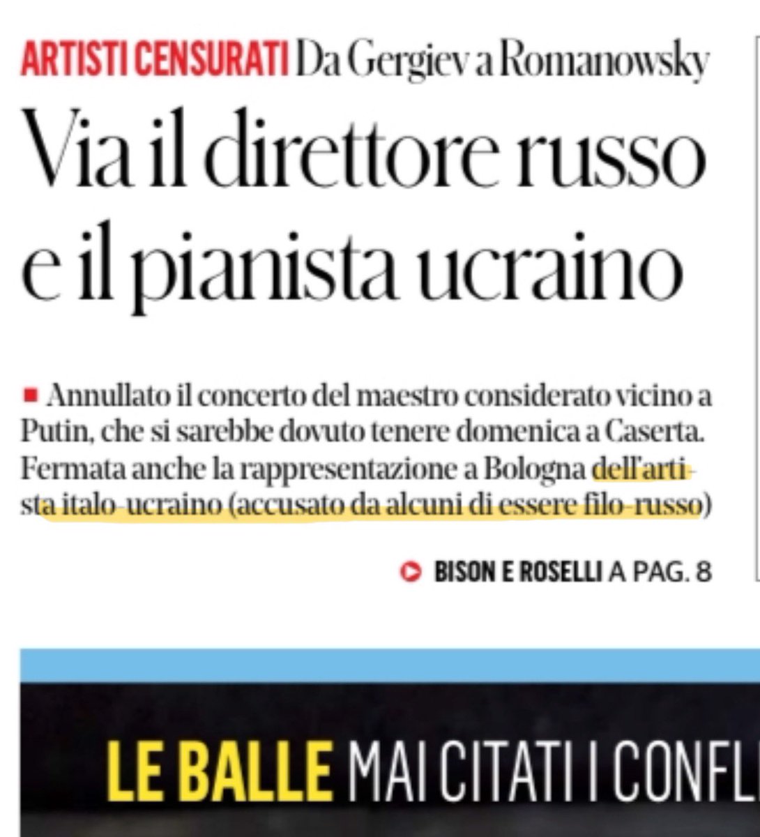 marsetac's tweet image. Sulla crisi isterica che l’editoriale di oggi di Travaglyov trasuda, dovuto alla doppia batosta subita dalla propaganda russa, vorrei sorvolare. Mi fa invece ridere molto il fatto che Romanovsky venga definito artista “italo-ucraino (da alcuni accusato di essere filorusso)”. Come…