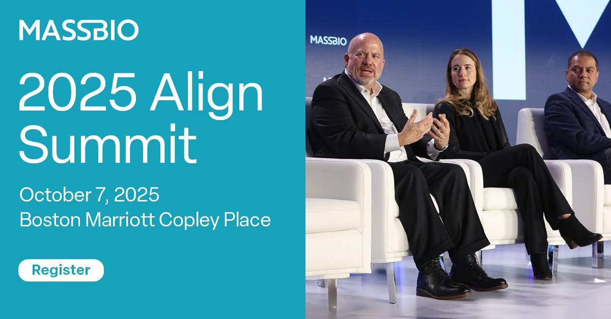MassBio's tweet image. Exciting News! We’ve announced a stellar lineup of companies for the @MassBio #AlignSummit25 w/ insights from @McKinsey and @LocustWalkPtrs. 

These visionary companies will present their groundbreaking work on 10/7! Check them out, view agenda &amp;amp; register: massbio.org/events/align-s…