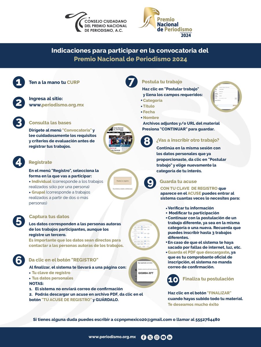 Honramos la labor de quienes informan con responsabilidad.
Participa en la Convocatoria 2024 del Premio Nacional de Periodismo.
Consulta las bases en periodismo.org.mx
#PremioNacionalDePeriodismo #PeriodismoResponsable #LibertadDeExpresión