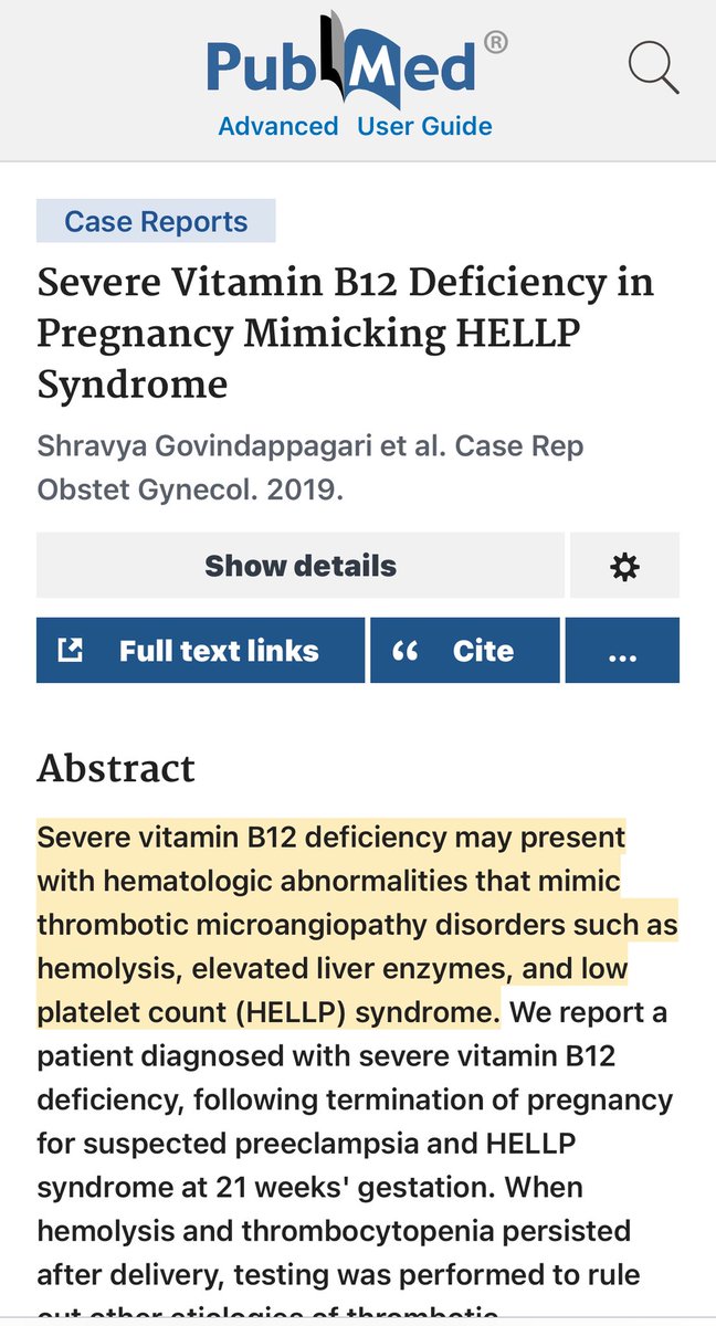 AwarenessB12's tweet image. severe B12 deficiency causes every symptom we label #HELLP syndrome.
Folic acid masks and worsens B12 deficiency.
doctors are not taught this.
women are receiving substandard negligent care.