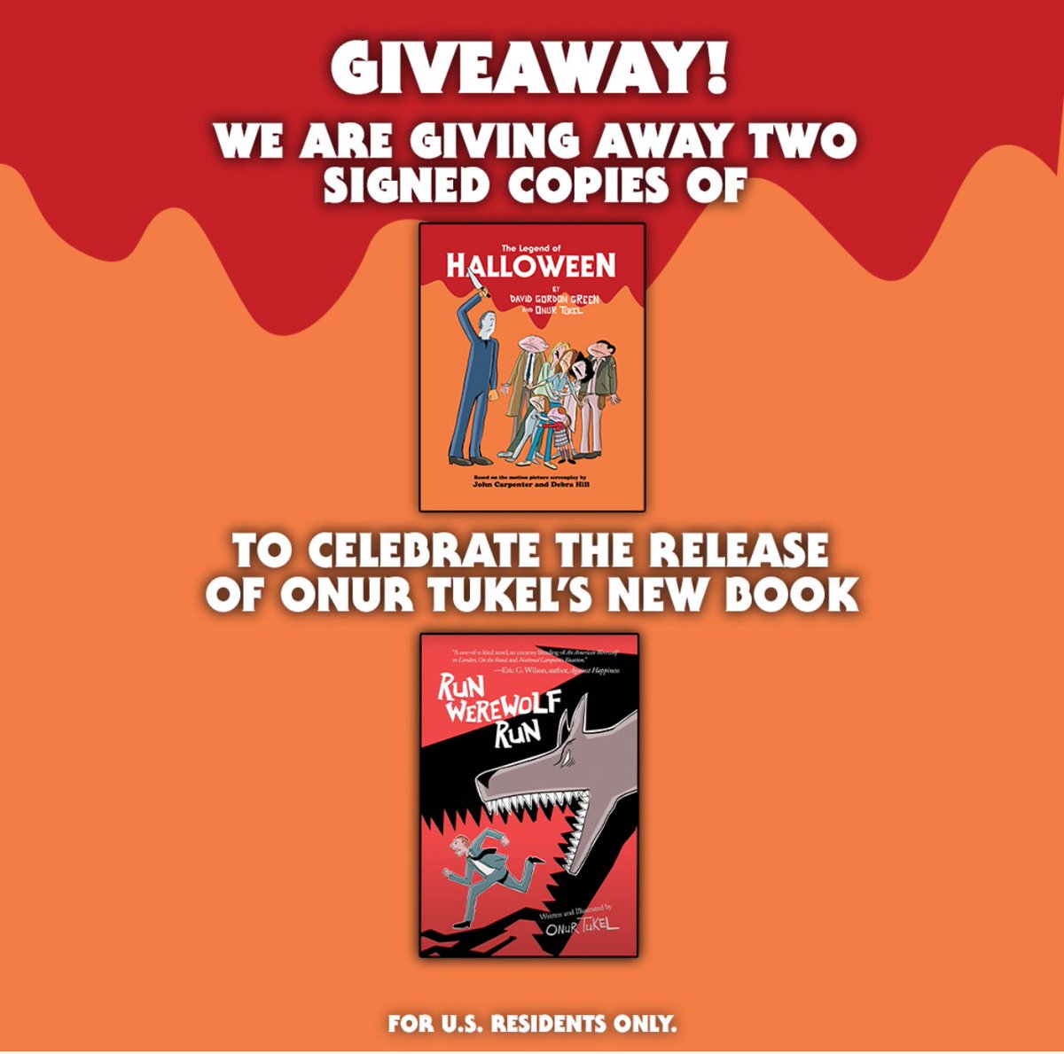 Halloweenmovies's tweet image. The Halloween Portal would like to congratulate Onur Tukel, one of the authors of "The Legend of Halloween," on his new book, "Run Werewolf Run."
Throughout July, you can purchase a copy of "The Legend of Halloween" at the Halloween Portal store at a 40% discount ($14.99 + tax…