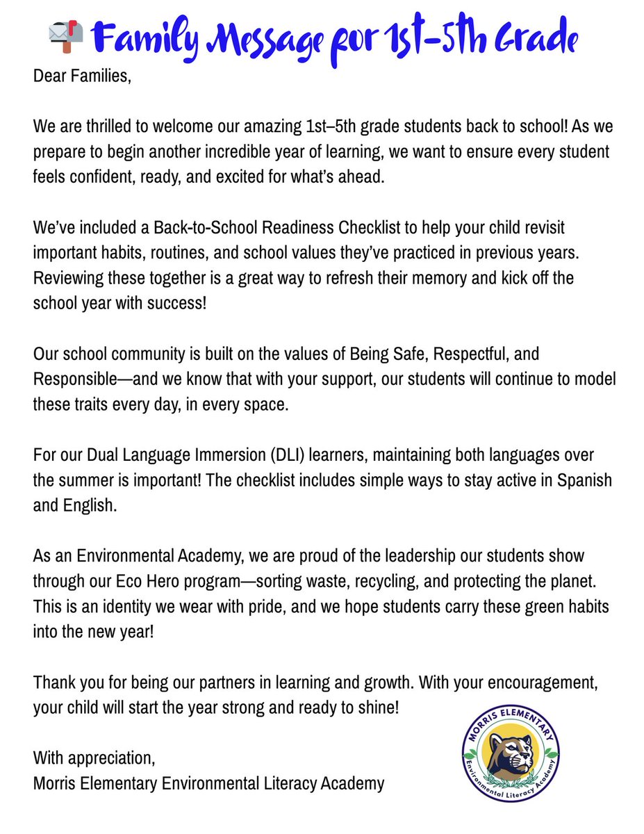 Morris Elementary Environmental Literacy Academy tweet media