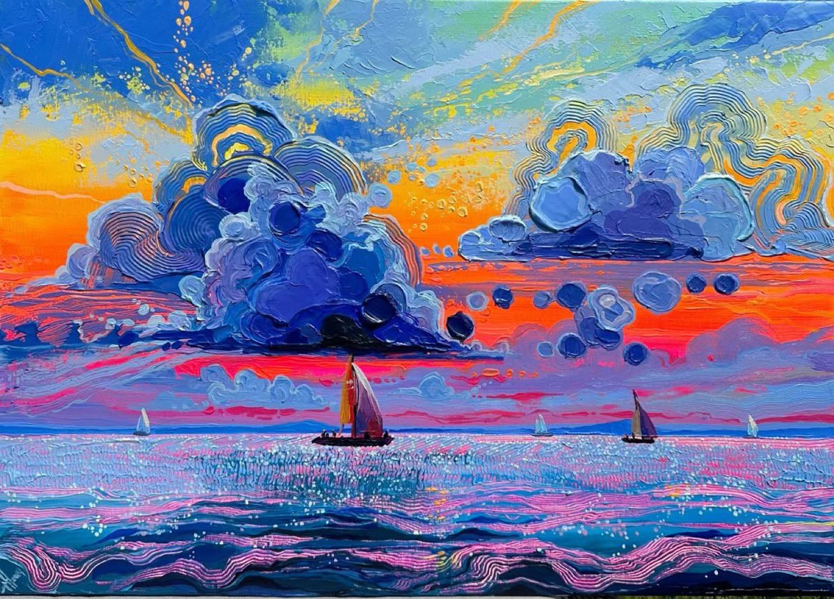 olgatuleninova's tweet image. Anastasia Trusova
acrylic, canvas 70*50 cm “Game Who is faster” 2024