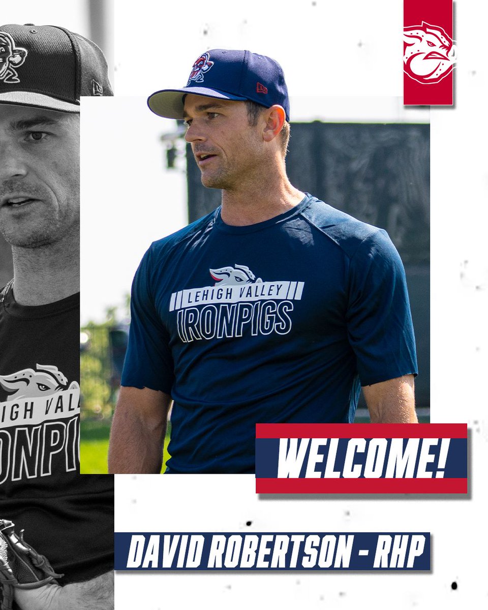 IronPigs's tweet image. Very excited to welcome David Robertson to Lehigh Valley!
#phillies #ironpigs #mlb